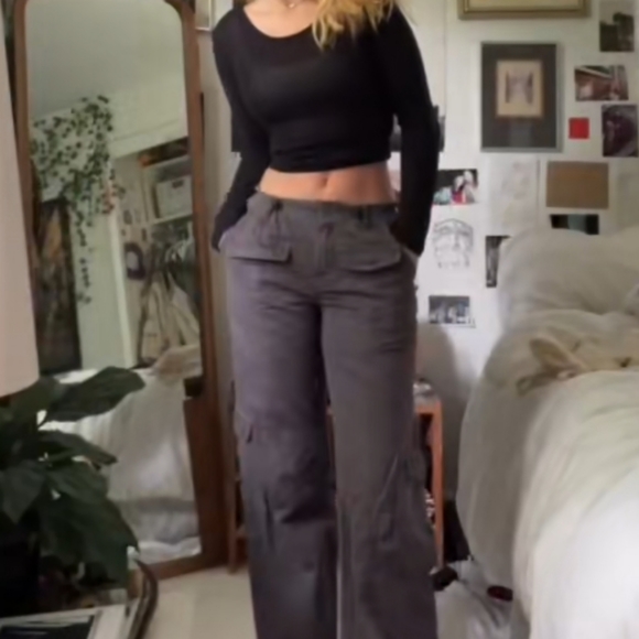 Brandy Melville Grey Kim Pants - Picture 13 of 16